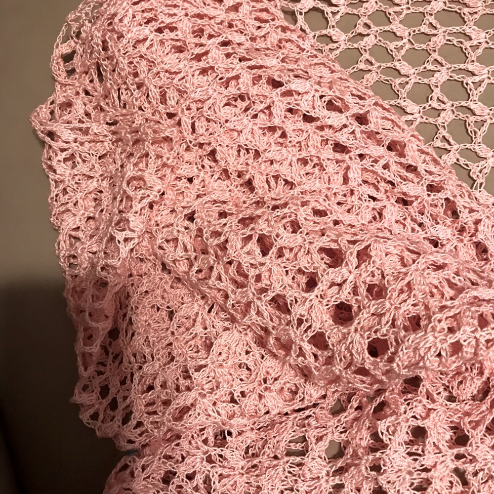 60” long beautiful peach scarf